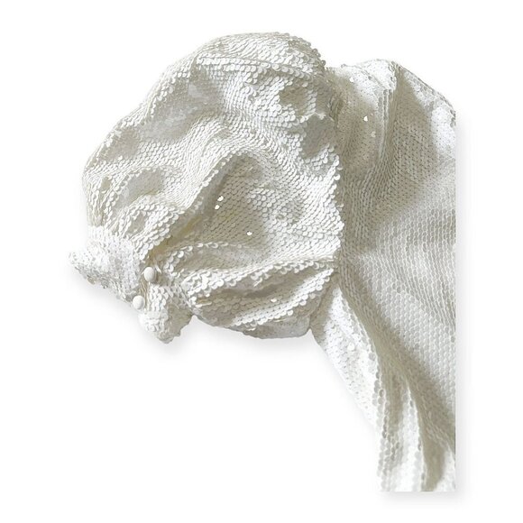 Ronny Kobo Eden One-Shoulder Minidress in White Sequins, Size XS, New with tag - Picture 13 of 16